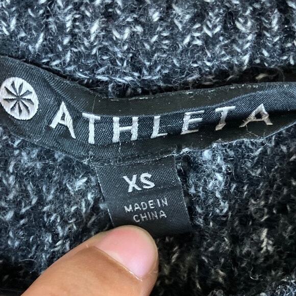 Athleta Womens Sweater Charcoal Crew Neck Pullover Wool Cashmere Blend XS - Picture 6 of 12